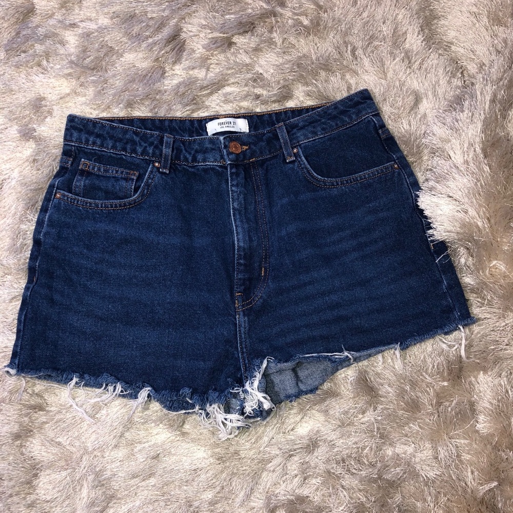 Dark Blue Denim Booty Shorts